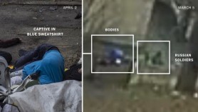 FOTO/VIDEO // The New York Times: Imagini cu ruși care ucid cu sânge rece nouă civili în Bucha. La locul crimei s-au găsit dovezi care arată cine erau soldații